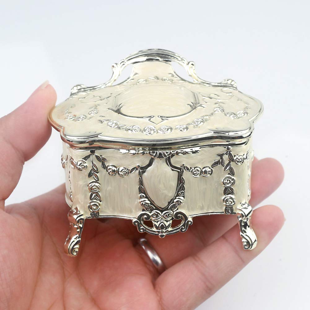 Amazon.com: ROSIKING Emboss Alloy Metal Music Box Wind Up Antique